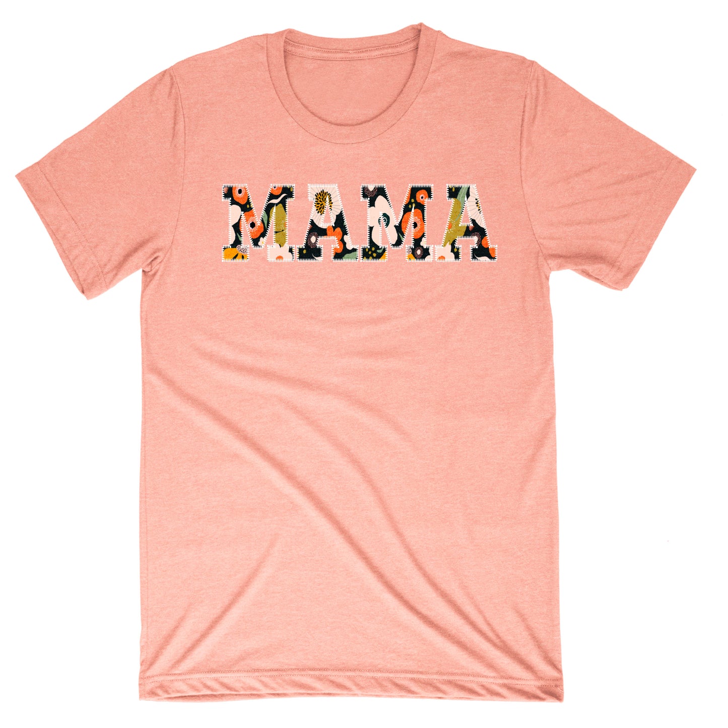 Mama Floral Stitched Letter Tee