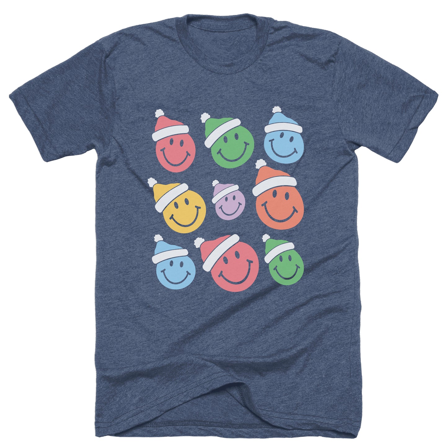 Colorful Christmas Smileys Tee